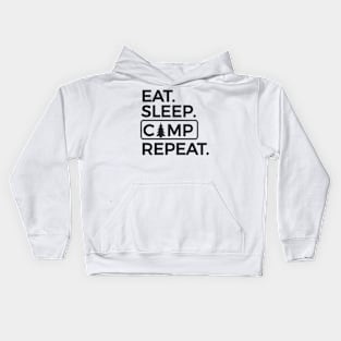 Eat sleep camp repeat Kids Hoodie